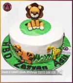 Lion Character Jungle Theme Cake in Lahore