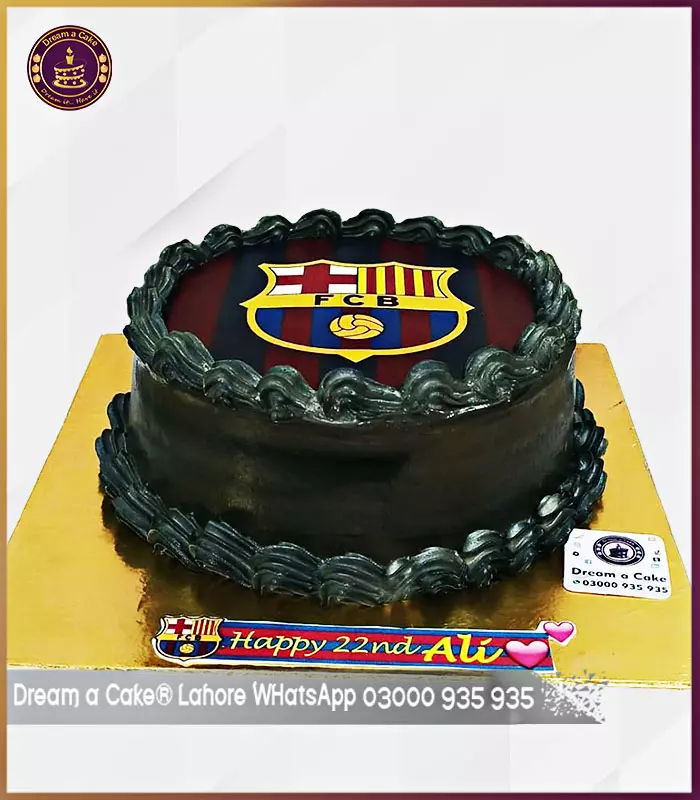 Luscious FCB Barcelona Chocolate Cake for Football Lover in Lahore
