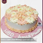 Peach Color Roseate Cake in Lahore