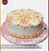 Peach Color Roseate Cake in Lahore
