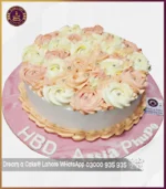 Peach Color Roseate Cake in Lahore