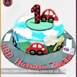 Red Cake for 1st Birthday in Lahore