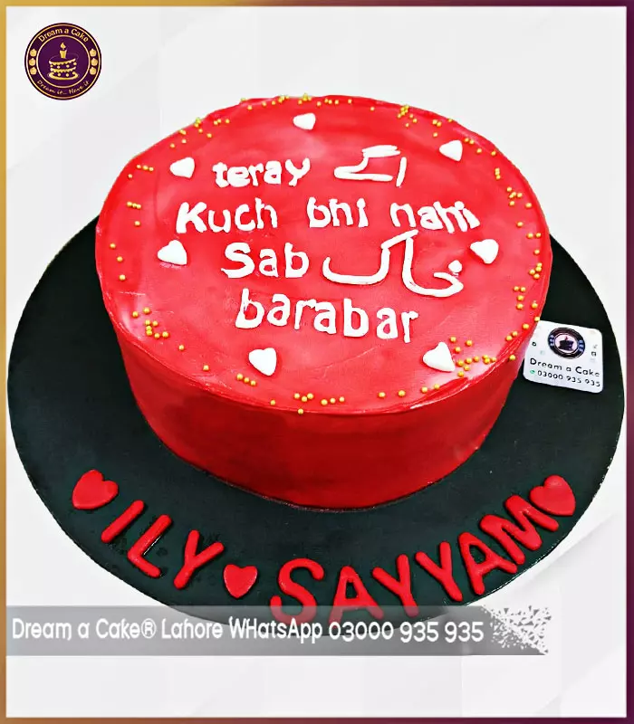 Red Expression of Love Cake in Lahore