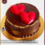 Red Hearts Pinata Chocolate Cake in Lahore
