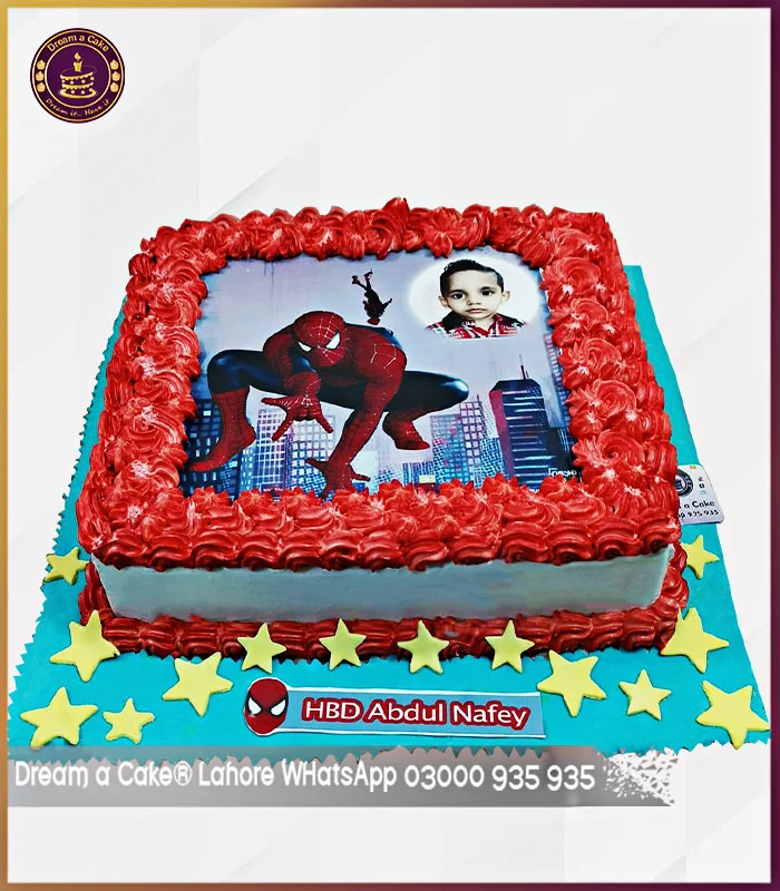 Spiderman Fan Theme Picture Cake in Lahore