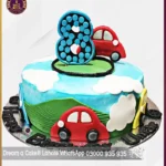 Super Car Theme Cake for 8th Birthday in Lahore