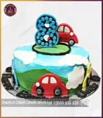 Super Car Theme Cake for 8th Birthday in Lahore