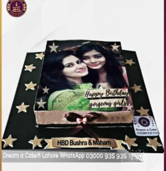 Sweet Sisters Picture Cake in Lahore