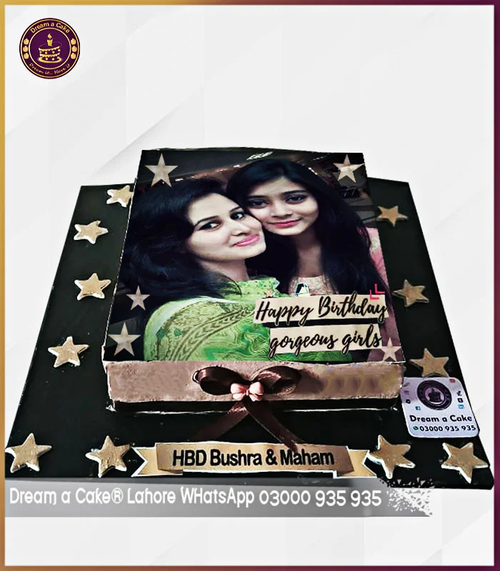 Sweet Sisters Picture Cake in Lahore