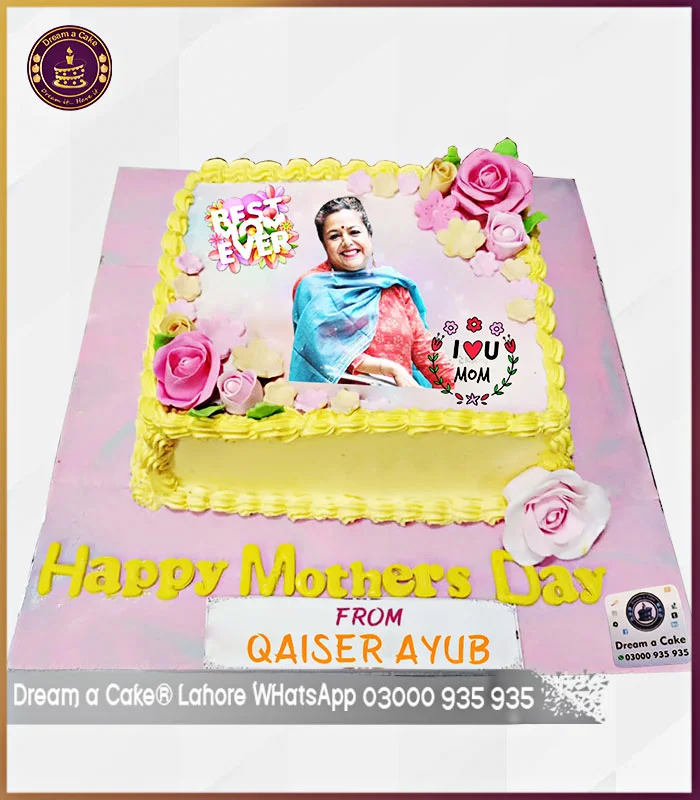 Tasty Rich Picture Cake for Mother’s Day in Lahore