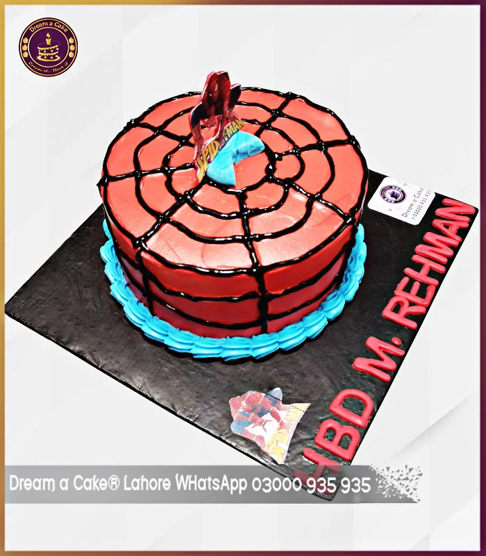 Three Point Landing Spiderman Cake in Lahore