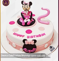 Treat Affectionate 2nd Birthday Mini Mouse Cake in Lahore