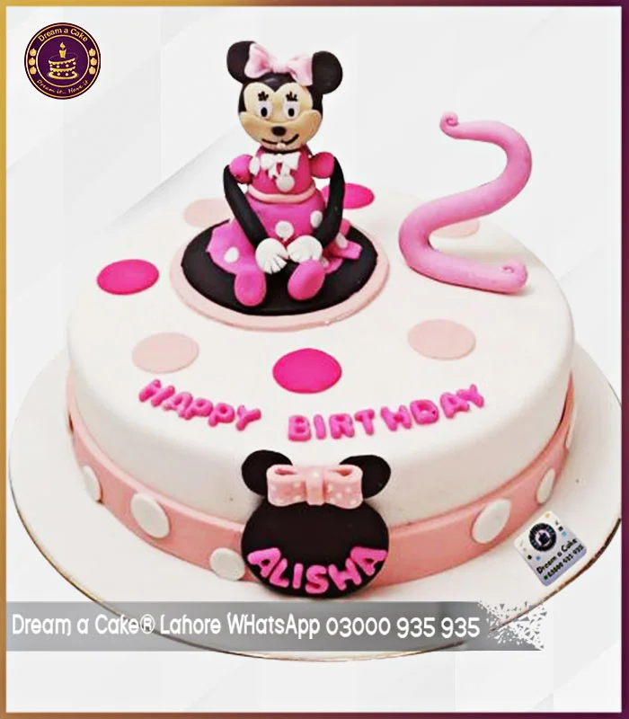 Treat Affectionate 2nd Birthday Mini Mouse Cake in Lahore