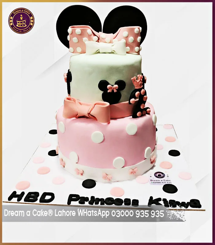 Two Tier Mickey Mouse Cake in Lahore