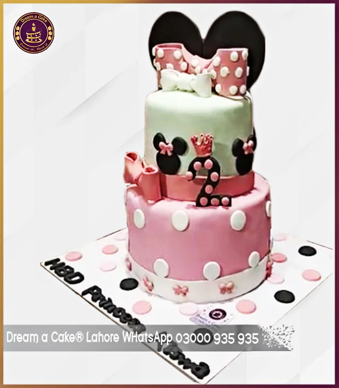 Two Tier Mickey Mouse Cake in Lahore