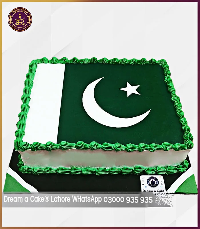 Unique Pakistan Day Picture Cake in Lahore