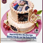 Unmatched Two Tier Floral Picture Cake in Lahore