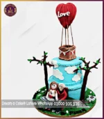 Want to Grow Together Two Tier Anniversary Cake in Lahore