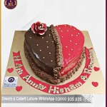 Amazement Heart Shape Chocolate Strawberry Cake in Lahore