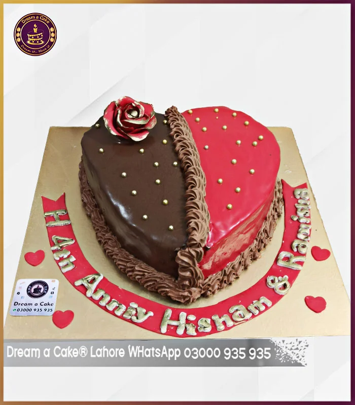 Amazement Heart Shape Chocolate Strawberry Cake in Lahore
