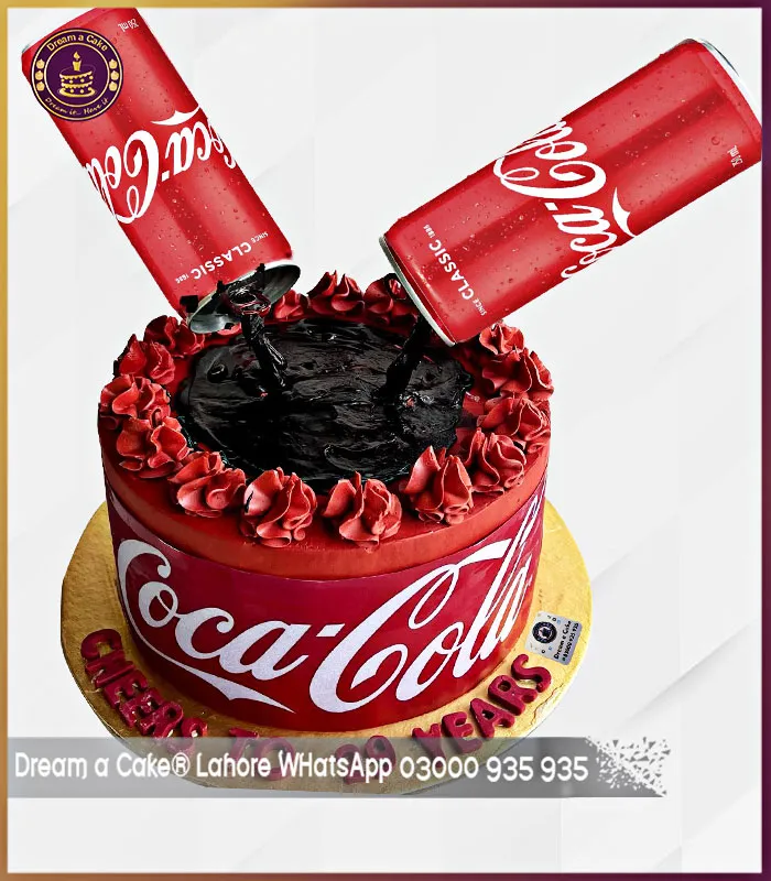 Anti-Gravity CocaCola Cake in Lahore