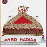 Appetizing Chocolate Strawberry Triangle Cake in Lahore