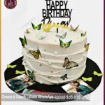 Dignified Butterfly Themed Cake for Fiance’s Birthday in Lahore