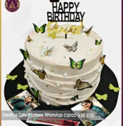 Dignified Butterfly Themed Cake for Fiance’s Birthday in Lahore