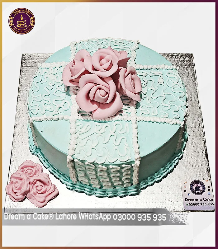 Efficient Embroider Floral Cake in Lahore