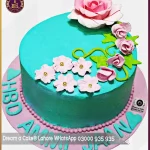 Floral Greeting Mother’s Birthday Cake in Lahore