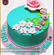 Floral Greeting Mother’s Birthday Cake in Lahore