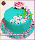 Floral Greeting Mother’s Birthday Cake in Lahore