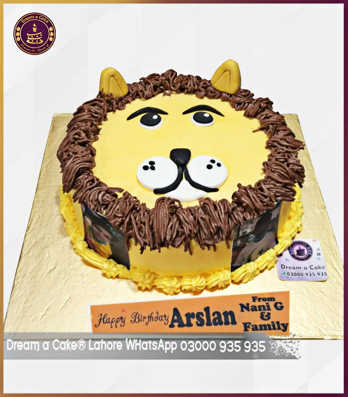 Furious Lion Picture Cake in Lahore