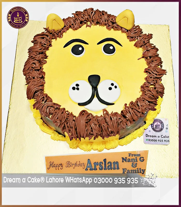 Furious Lion Picture Cake in Lahore