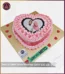 Heart Shape Couple Love Picture Cake in Lahore