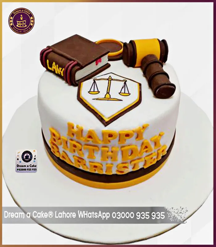 Law Theme Cake for Barrister’s Birthday in Lahore