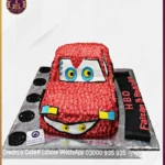 Luscious Red Car Theme Cake in Lahore