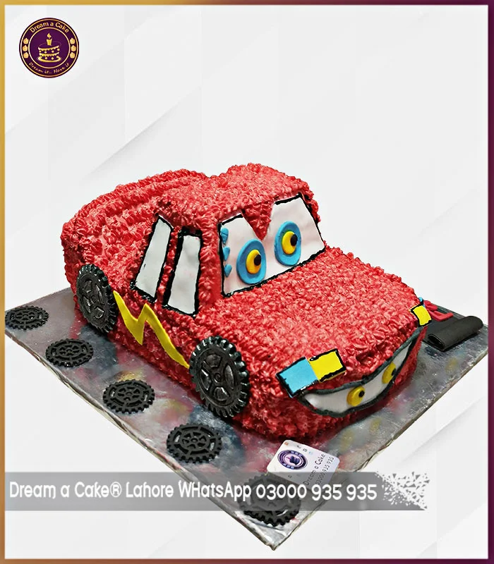 Luscious Red Car Theme Cake in Lahore