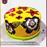 Ornate Hand Painted Floral Cake in Lahore