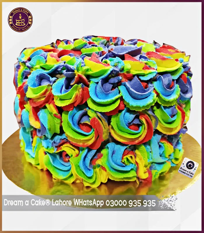 Prismatic Rainbow Cake in Lahore