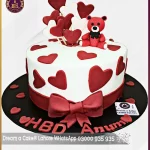 Pure Love Teddy Bear Cake for Anniversary in Lahore