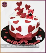 Pure Love Teddy Bear Cake for Anniversary in Lahore