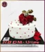 Ravishing Red Fresh Flower Cake in Lahore