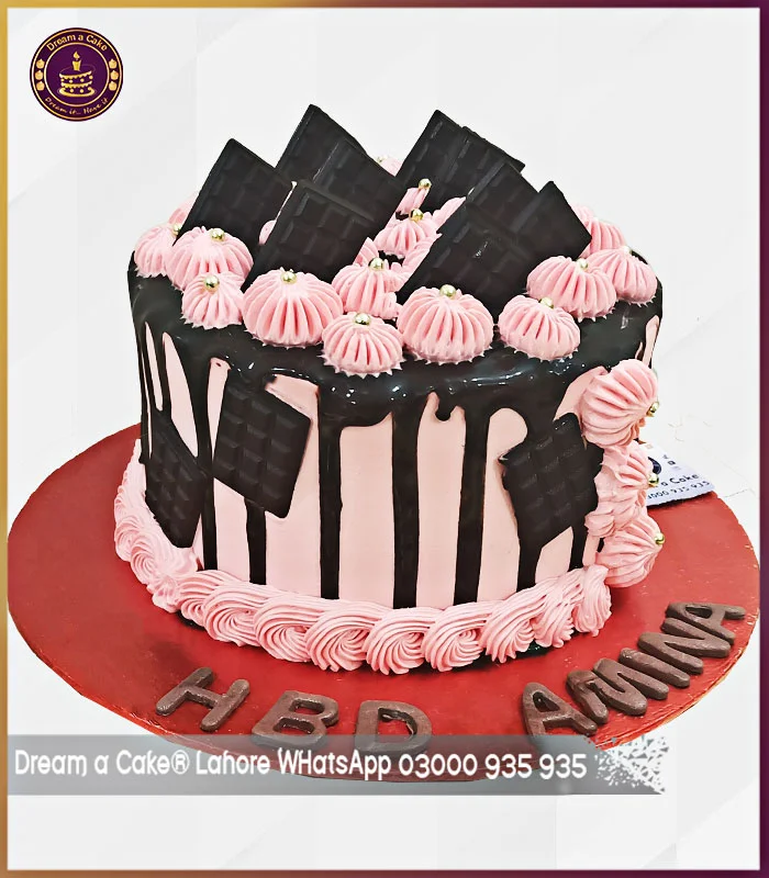 Simple yet Elegant Chocolate Cake for Girls’ Birthday in Lahore