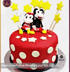 Stars Mickey Mouse Fondant Cake in Lahore