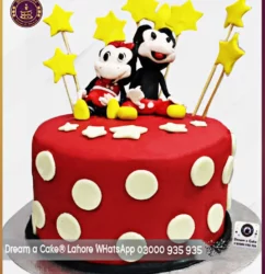 Stars Mickey Mouse Fondant Cake in Lahore