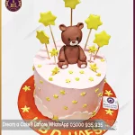 Trendy Teddy Stars Birthday Cake in Lahore