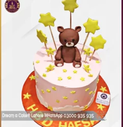 Trendy Teddy Stars Birthday Cake in Lahore