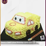 Trendy Yellow Car Cake in Lahore