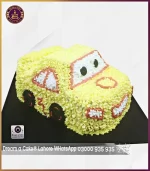Trendy Yellow Car Cake in Lahore